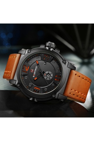 Erkek Saat Kuvars Hareketi Tarih Hafta Göstergesi İş Rahat Kol Saati Turuncu Diğer