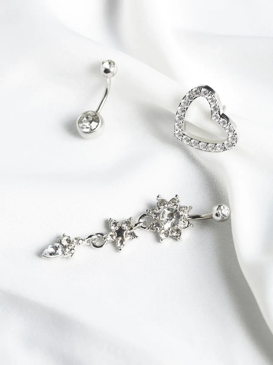 İ&beauty Göbek Piercingi, 3 Parçalık Set 178240217 Gri