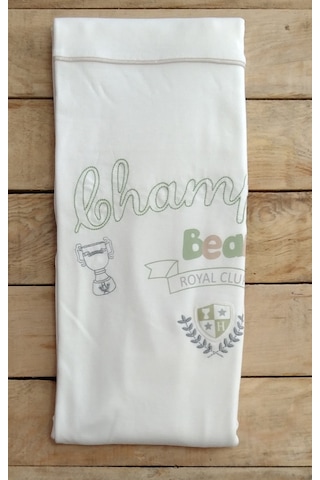 Kidaxi Baskılı Bebek Battaniyesi 85X90 Ekru - Yeşil