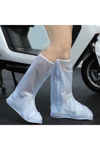 Trendooze Homyl Dayanıklı Galoş Bot Kaplaması - Null Beyaz Beyaz