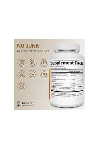 Dr. Berg Maximum Strenght 2-ın-1 D3 K2 5000 Lu 60 Kapsül