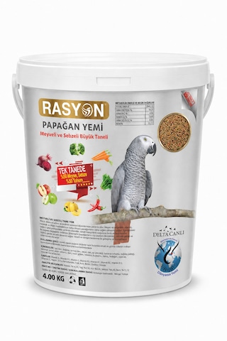 Rasyon Meyveli Ve Sebzeli Papağan Yemi 4 Kg