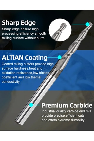 Xcan Vida Tepegözü İki Profilli Konik Turunça R1,0x15xd3,175x40 Mm 254241694