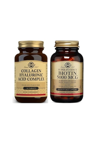 Solgar Hyaluronic Acid Collagen Complex 30 Tablet Solgar Biotin 5