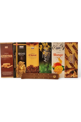 Palo Santo, Mi Lo Fo, Clove, Arruda, Mango, Cinnamon Sandal 6x20 Tütsü-hediyeli