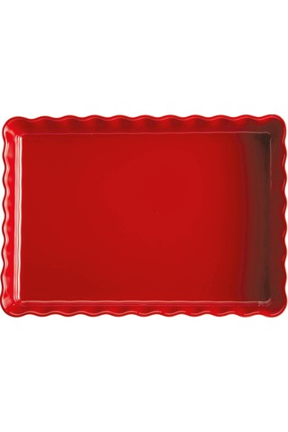 Emile Henry Tart-börek-fırın Kabı Dikdörtgen 33 X 24 Cm - Kırmızı/burgundy Kırmızı