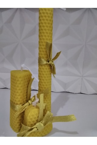 Doğal Balmumu 3 Lü Set Sarı