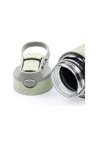Deri Kılıflı Pipetli Cam Matara - 500 Ml-h2o87152 Lila - Bej