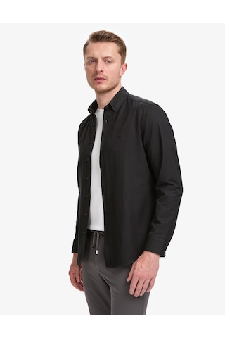 Pierre Cardin Erkek Siyah Gömlek Desenli 50325365-vr046