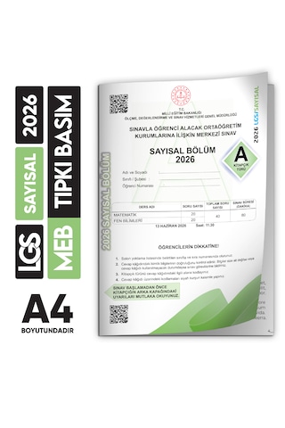 2026 Lgs Meb Tıpkı Basım Çıkmış Soru Sayısal-sözel Kitapçıkları Video/pdf Çözümlü Türkiye Geneli