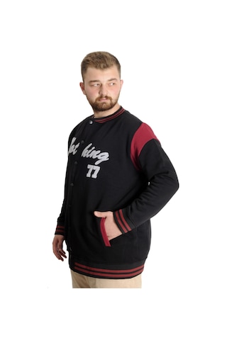 Mode Xl Büyük Beden Erkek Kolej Mont Nothing 23630 Siyah Siyah