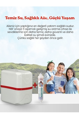 Nsf Onaylı 11 Aşamalı 9l Su Arıtma Cihazı- Beyaz Su Arıtma Cihazı 11 Aşamalı