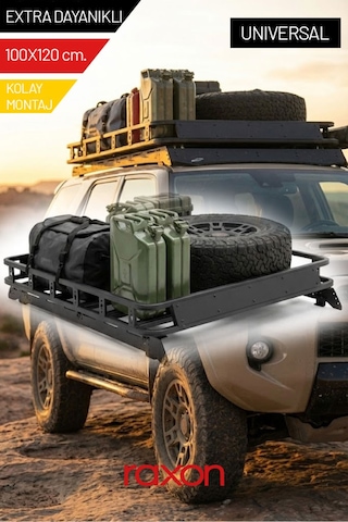 Universal Off Road Pnd Serisi Tavan Üstü Sepet 100x120cm. Dayanıklı Yük Taşıma Sistemi