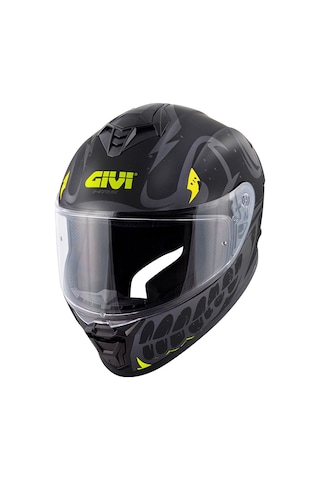 Gıvı 50.x Bones Mat Siyah-neon Sarı Kask Mat Siyah - Neon Sarı