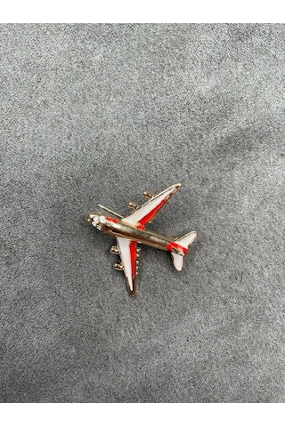 Remove Metal Broş Uçak Havacılık 158261442 Kırmızı