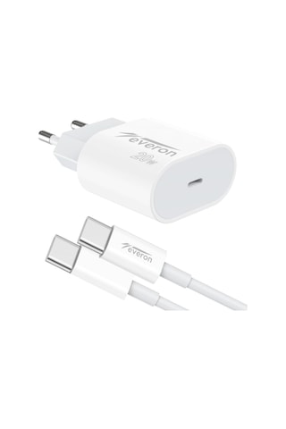 Everon EVR-013-C20W Type-C to Type-C Kablolu Şarj Cihazı