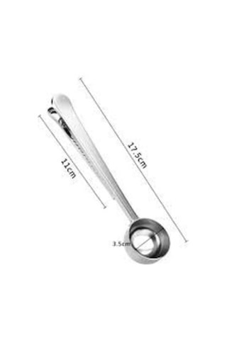 Kyr-5224 Klipsli Kahve Ölçüm Kaşığı Gümüş Metal
