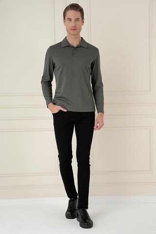 Efor Ts 893 Slim Fit Haki Spor T-shirt Haki