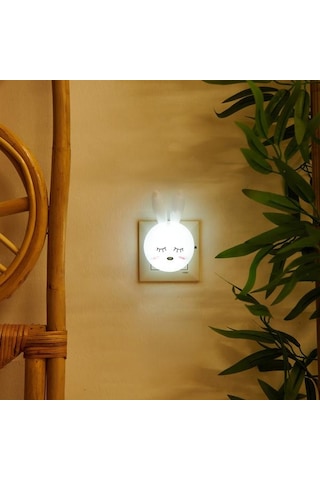 Urban Mood Tgl-32 Tavşan Desenli Gece Lambası - Beyaz Beyaz