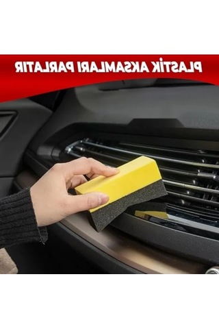 2'li U Şeklinde Araba Lastik Parlatıcı Sünger