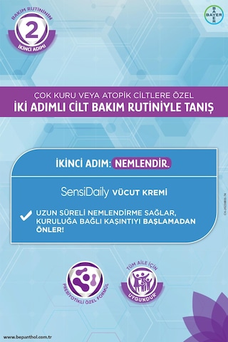 Bepanthol Sensidaily Günlük Vücut Bakım Kremi 400ml + Yüz Ve Vücut Temizleme Jeli 200ml - Çok Kuru Atopik Ciltler