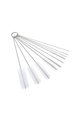 Flybuy Temizleme Fırçası 10 Parça Naylon Şerit Paslanmaz Çelik Ev Kullanımı