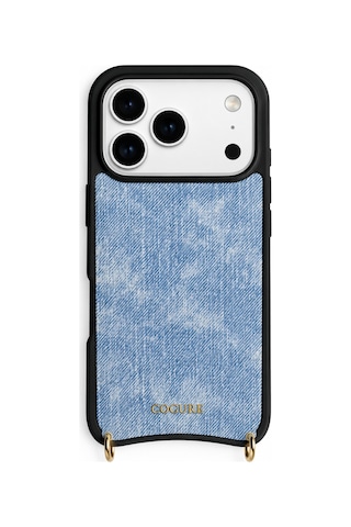 Hera Apple Uyumlu iPhone 18 Pro Max / 17 Pro Max Uyumlu Denim Kapsül Cüzdan, Crossbody Askı, Oval Kılıf 3'lü Set