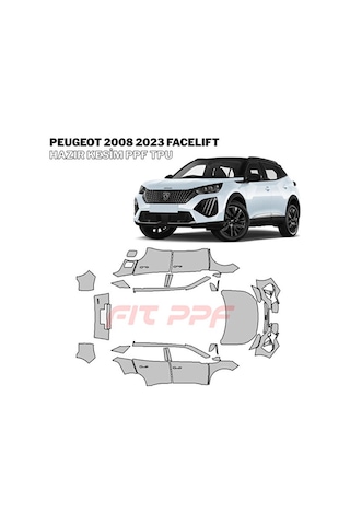 Peugeot 2008 - 2023 Facelıft 210 Mikron Premium Tpu Ppf Kaplama Seti-tam Gövde