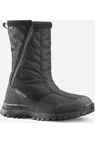 Decathlon Erkek Su Geçirmez Outdoor Kar Botu - Siyah - Sh100 Zip Siyah