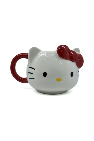 Porselen Kedi Kitty Kupa Beyaz