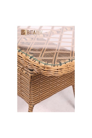 Dora Garden Home Zen 3+1+1 Kahverengi Rattan Bahçe Takımı Kahverengi Siyah Çizgili