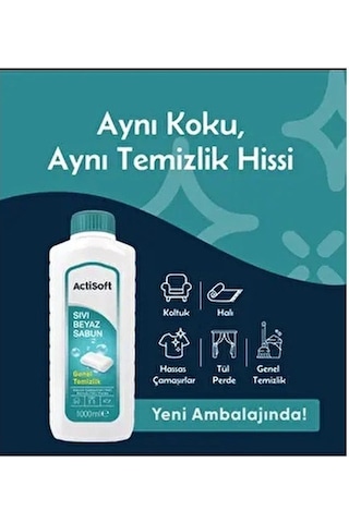 1000ml 2 Li Paket Sıvı Beyaz Sabun Beyaz Renk İle Hassas Çamaşırlar İçin Temizlik