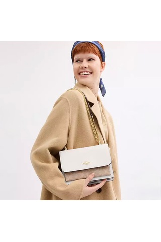 Coach Klare Crossbody Bag Kadın Omuz Çantası Krem