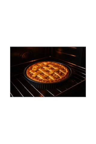 Cook-lab 30cm Sağlıklı Emaye Kaplama Tart Turta Kek Kalıbı Siyah Çok Renkli