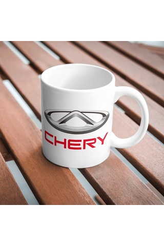 Applucky Chery Logo Tarihçesi Baskı Kupa Bardak Beyaz