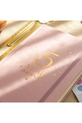 5 Yıllık Süresiz Günlük Ajanda 13x21 - Pembe Genel