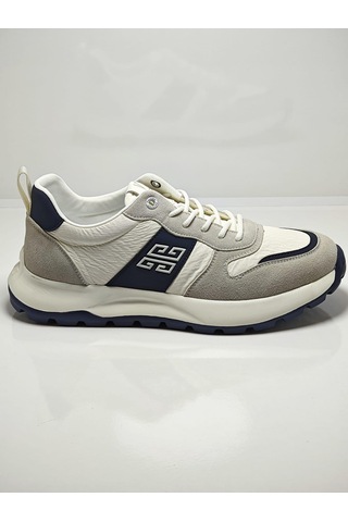 Voyager E435 Krem Erkek Deri Günlük Sneaker Krem