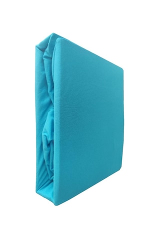 Mycey Çift Kişilik Lastikli Pamuk Penye Çarşaf Takımı 200x200+30 Cm Turkuaz