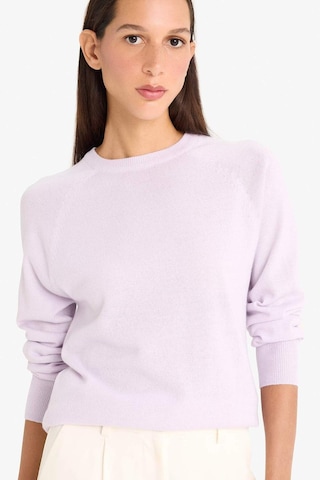 Defacto Relax Fit Bisiklet Yaka Basic Düz Triko Kazak I6913az25wnpr462 Mor