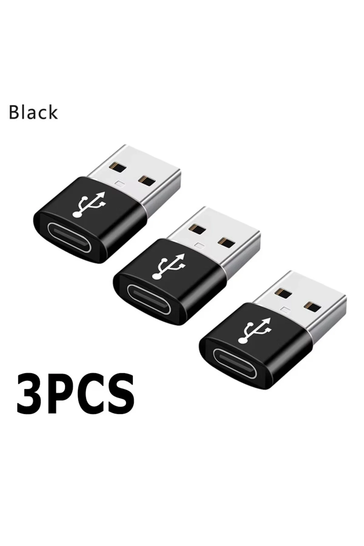 3 Adet Yeni Nesil Başlık Aparatı Apple Uyumlu  Android Üniversal Çevirici Type-c To Usb Dönüştürücü Otg