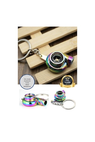 Oto Araba Anahtarlık Turbo Metal Bukalemun Renk Sessiz