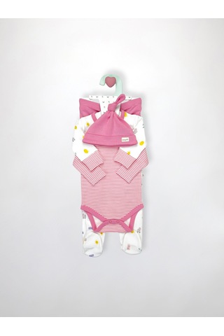 Sezgibaby Kisecik 4'lü Kız Bebek Tulum Çoklu Set Pembe