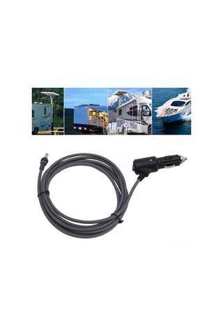Youtek 12v-24v Su Geçirmez Gri 3m 10ft 18awg Anahtarlı Dc Güç Kablosu Sigara Ateşleyici - Araç, Karavan, Gemi İçin Starlink Mini Anten