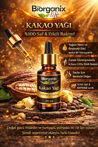 Life Kakao Yağı 20 Ml %100 Saf & Yoğun Nem Etkisi