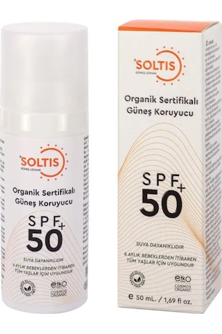 Soltis Organik Sertifikalı Güneş Koruyucu Krem Spf 50+