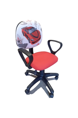 Depolife Depolife Ralli Araba Desenli Ofis Çocuk Ders Çalışma Koltuğu