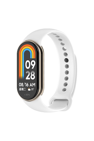 Xemu Xiaomi Mi Band 9 Serisi Klasik Kordon Silikon Strap Kayış-beyaz