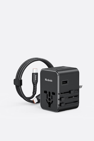 Mcdodo Cp-6140 100w 3c1a Universal Seyahat Adaptörü Typec Kablolu Siyah