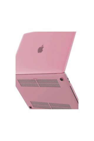 Apple Macbook Uyumlu Pro 13 2020 Apple Macbook Uyumlu Buzlu Kapak - Pembe Evimdeyokyok