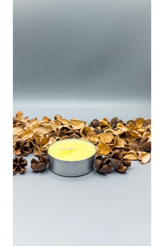 Tealight Mum Maxi Boy Soya Parafinli Narenciye Kokulu Sarı 600 Adet Sarı